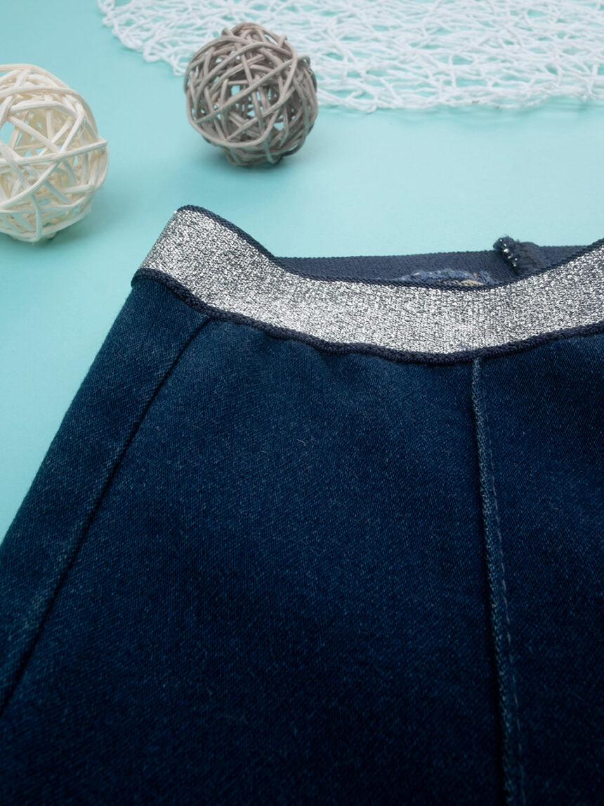 Pantaloni lunghi bambina blu con piping - Prénatal