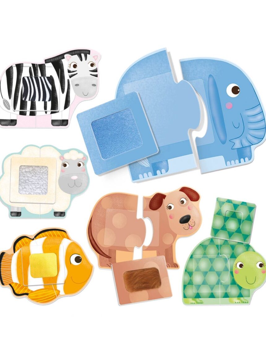 Tactile animals montessori. componi tocca e impara! 1/4 anni - headu - Headu