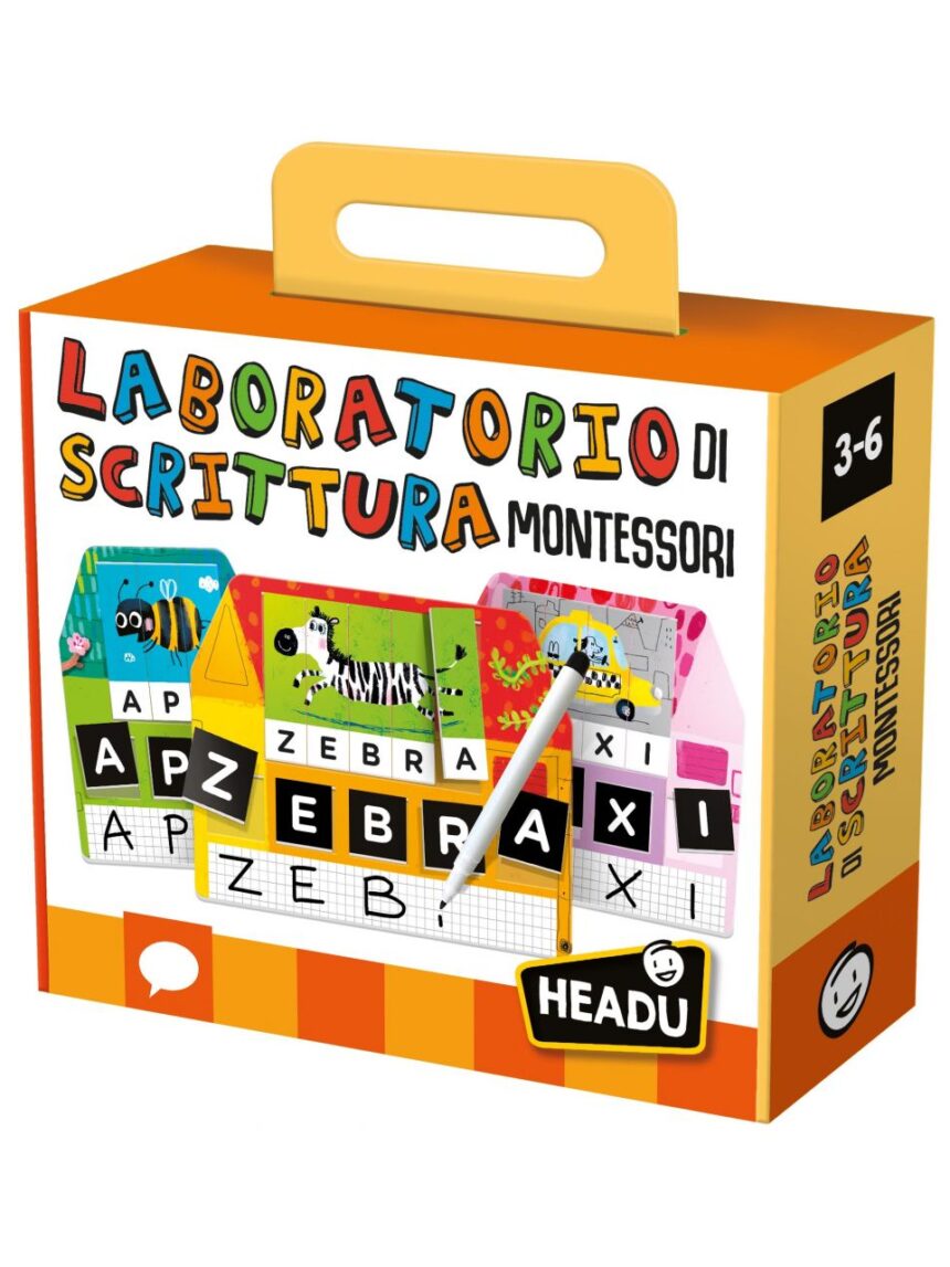 Laboratorio di scrittura montessori. leggo e scrivo con tre metodi divertenti! 3/6 anni - headu - Headu