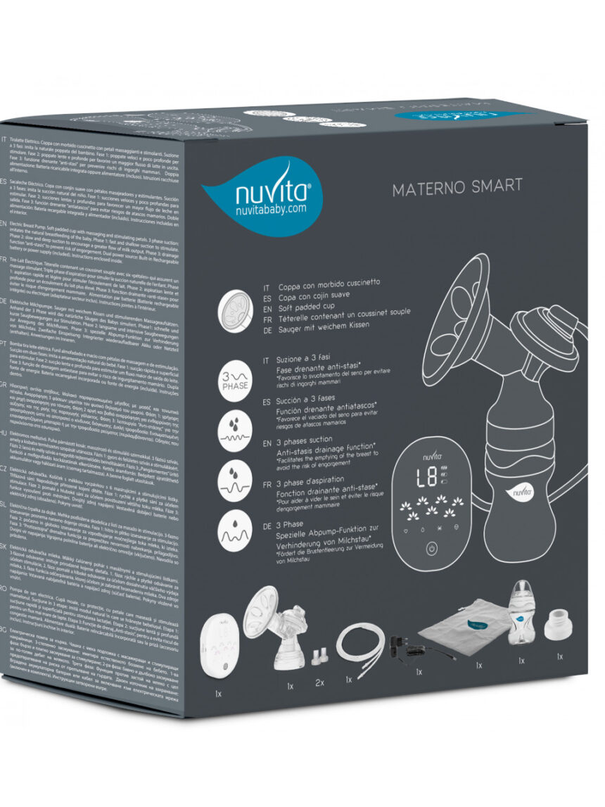 Tiralatte elettrico a 3 fasi - materno smart 1287m - Nuvita