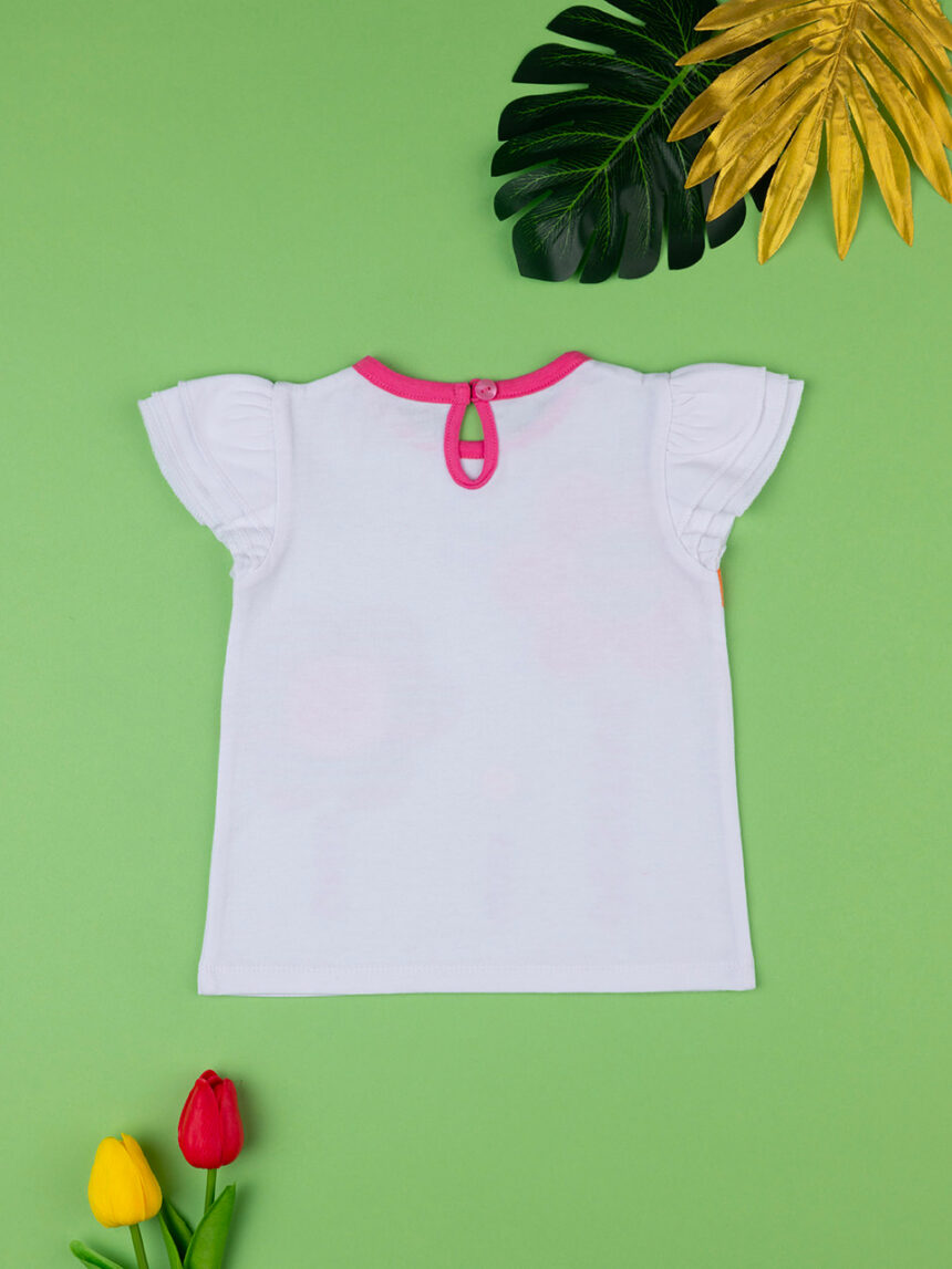 T-shirt bimba bianca/rosa - Prénatal