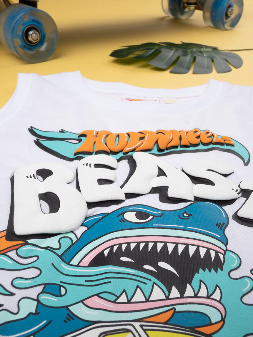 Canotta bianca hot wheels bambino - Prénatal