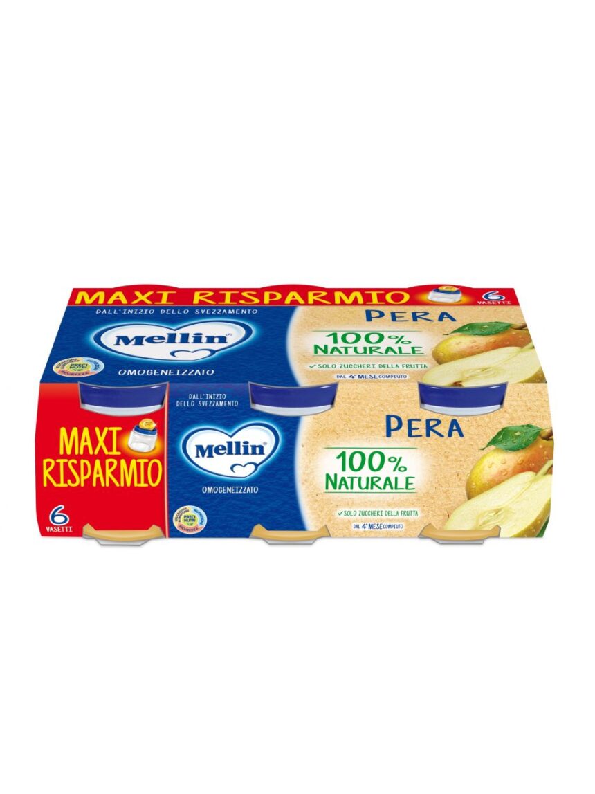 Mellin - omogenizzato pera 6x100g - Mellin