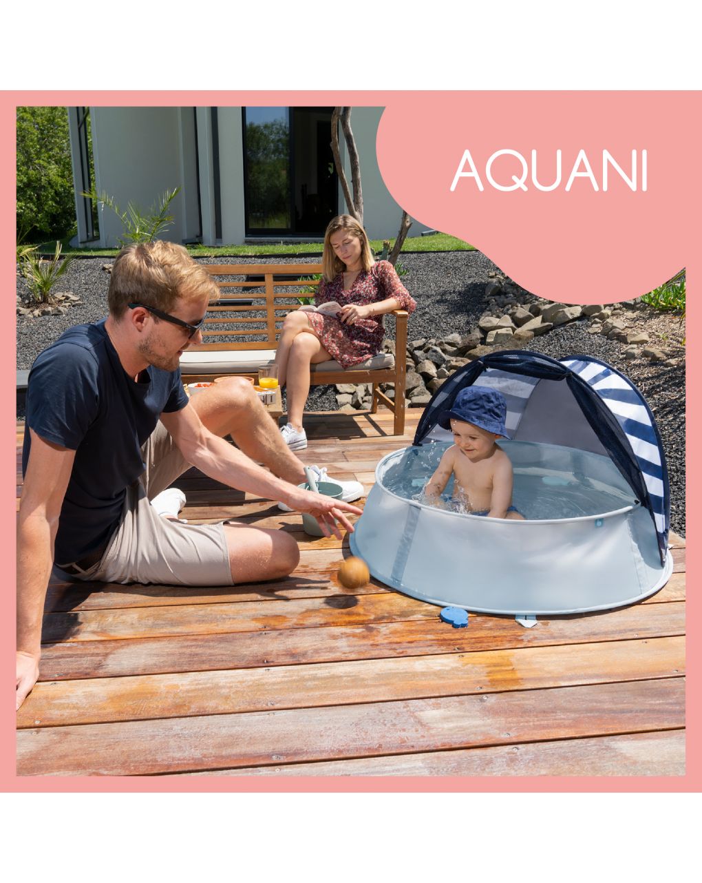 Babymoov aquani box giochi & piscina anti-uv spf 50+ marinière - Babymoov