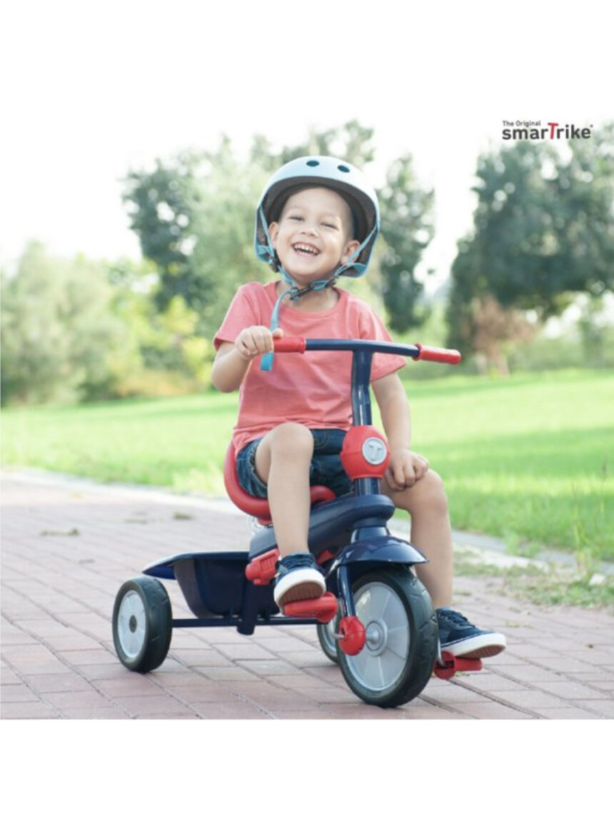 Triciclo 4 in 1 vanilla rosso e navy - smart trike - SMART TRIKE