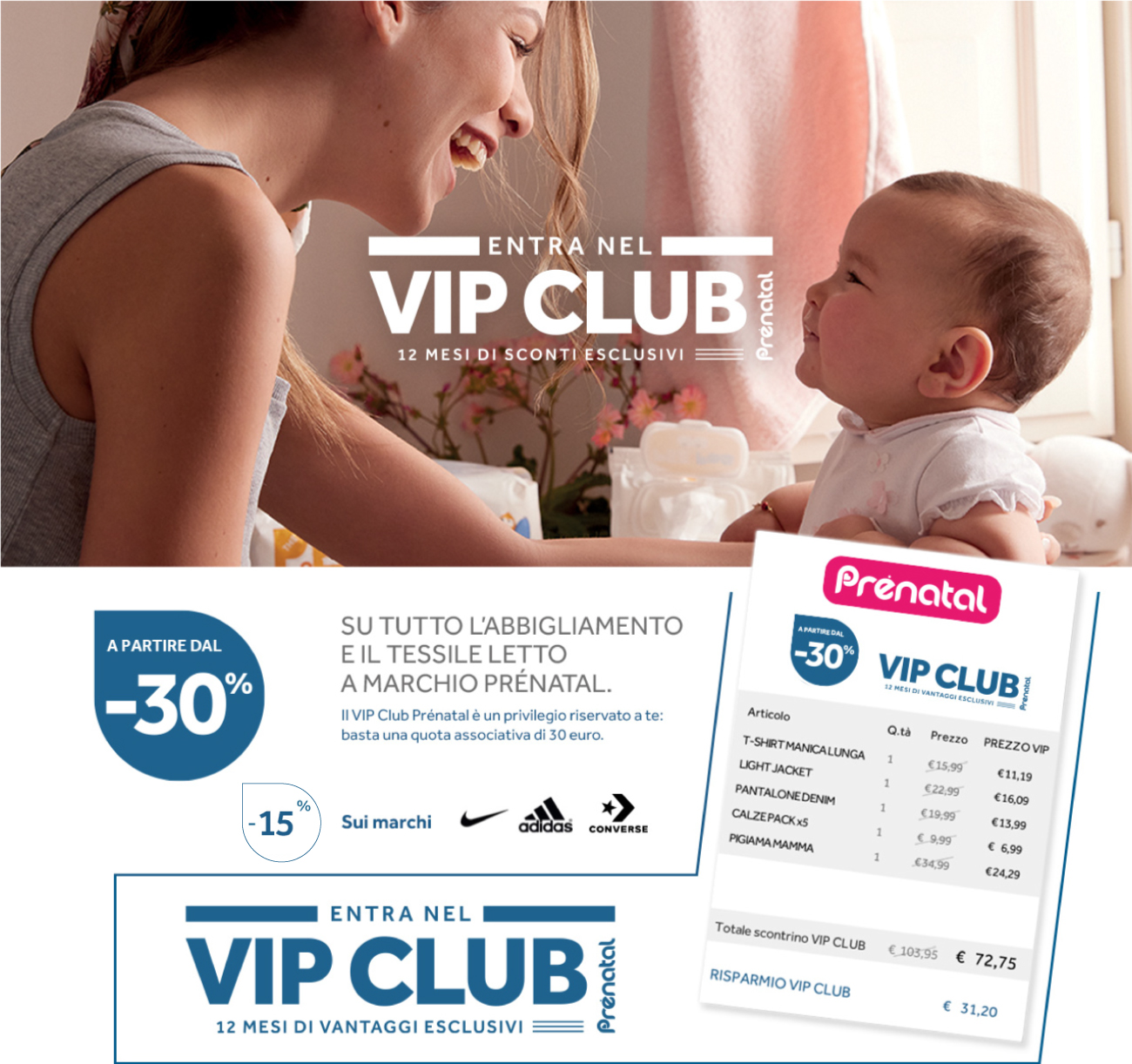 Entra nel VIP CLUB 12 mesi di sconti esclusivi!