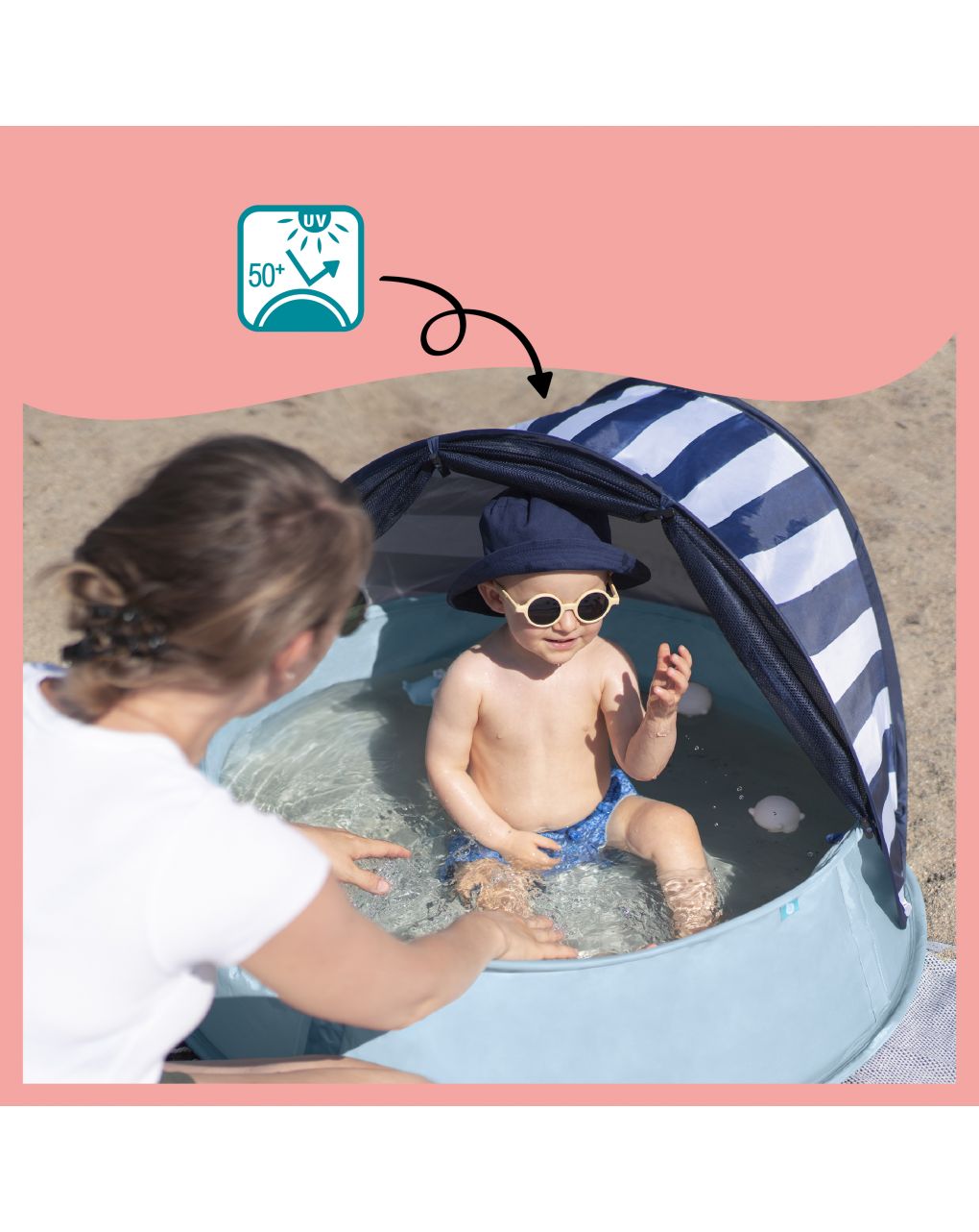 Babymoov aquani box giochi & piscina anti-uv spf 50+ marinière - Babymoov