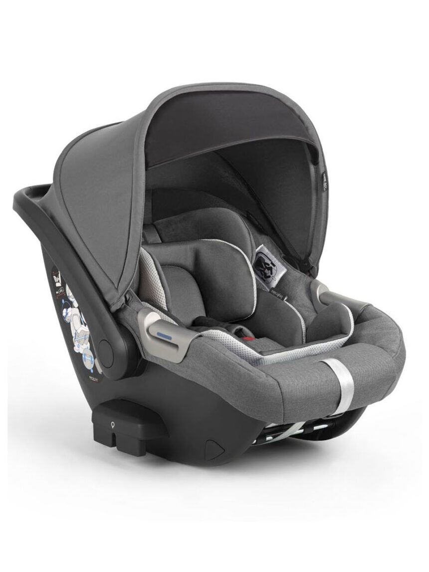 Aptica system quattro colore kensington grey con telaio grafite e seggiolino auto cab - Inglesina