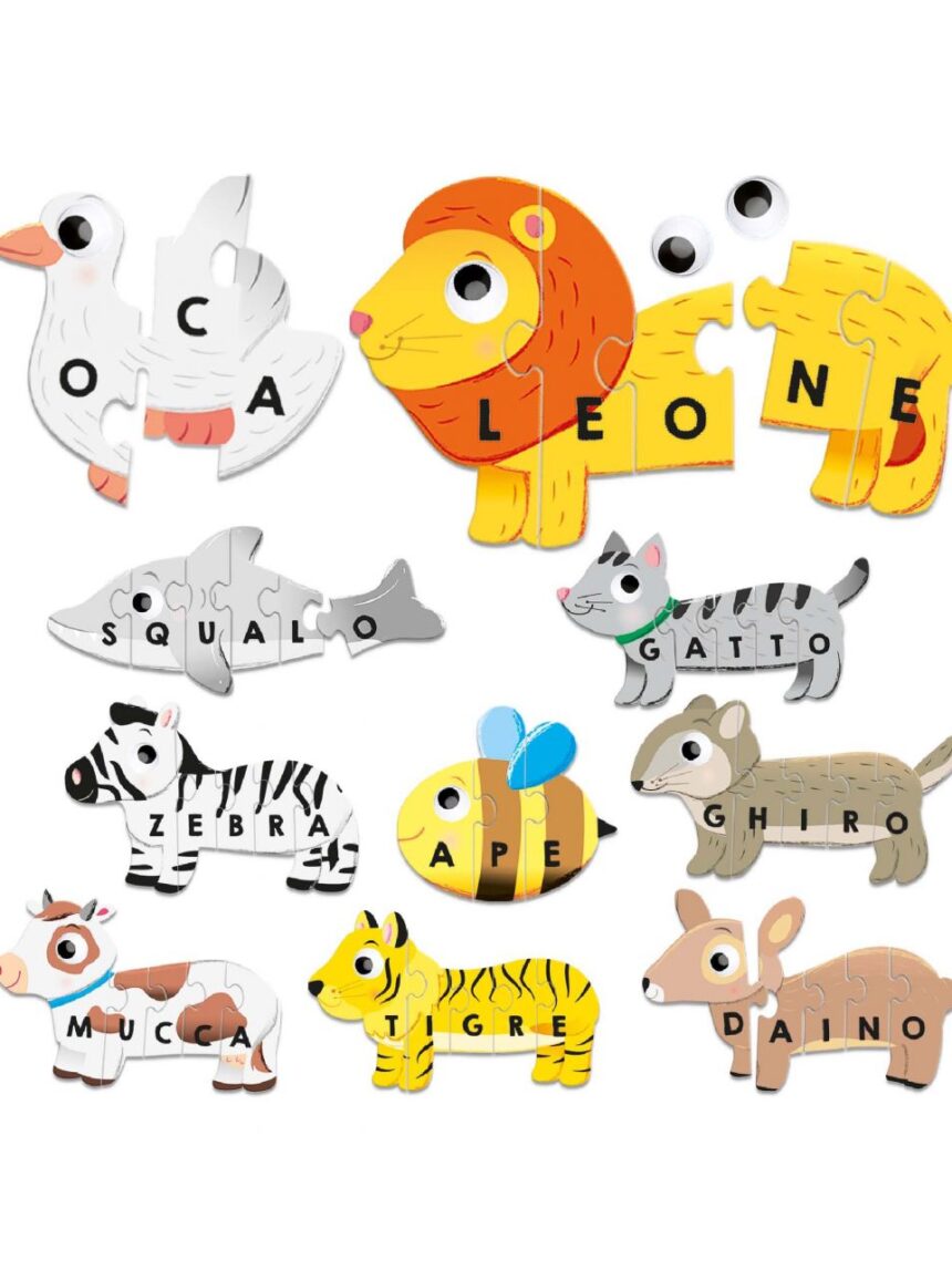 Le mie prime parole. componi gli animali e impara a leggere 3/6 anni - headu - Headu