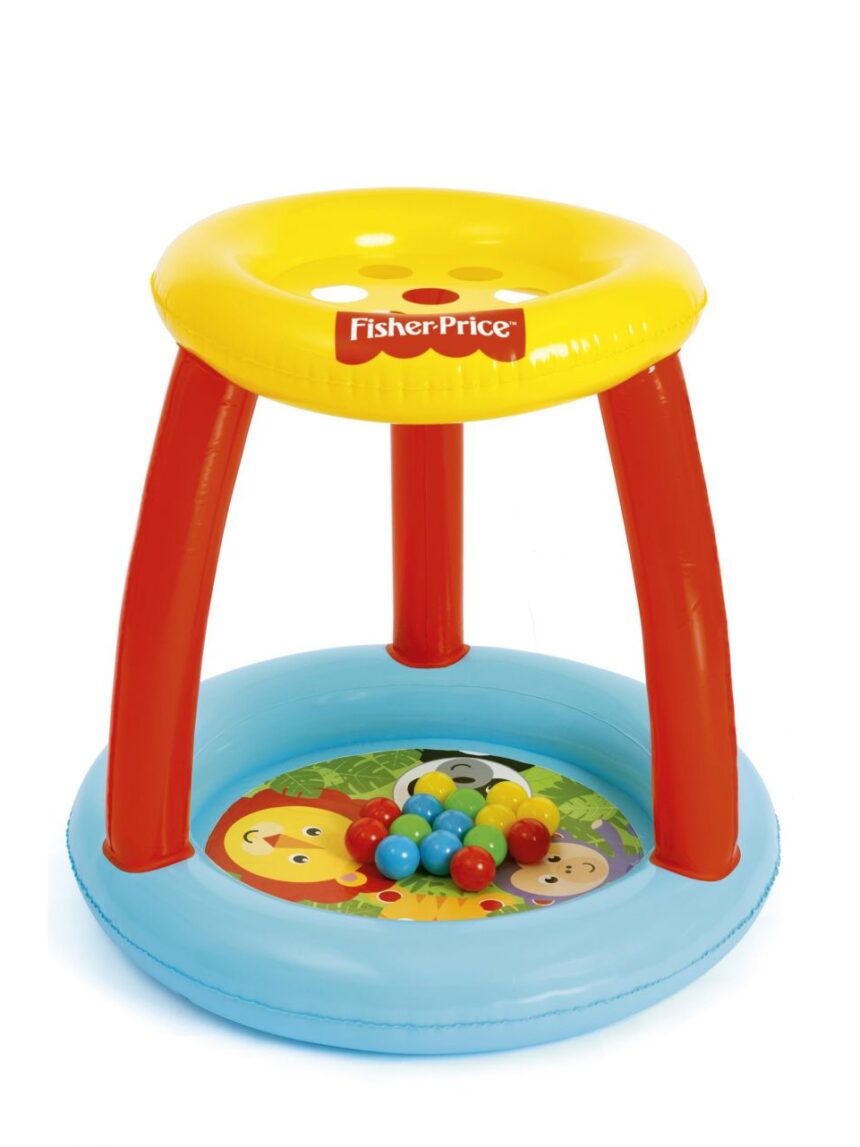 Piscinetta amici animali 89x89x84 cm struttura con tettuccio interattivo. include 15 palline colorate - bestway - Bestway