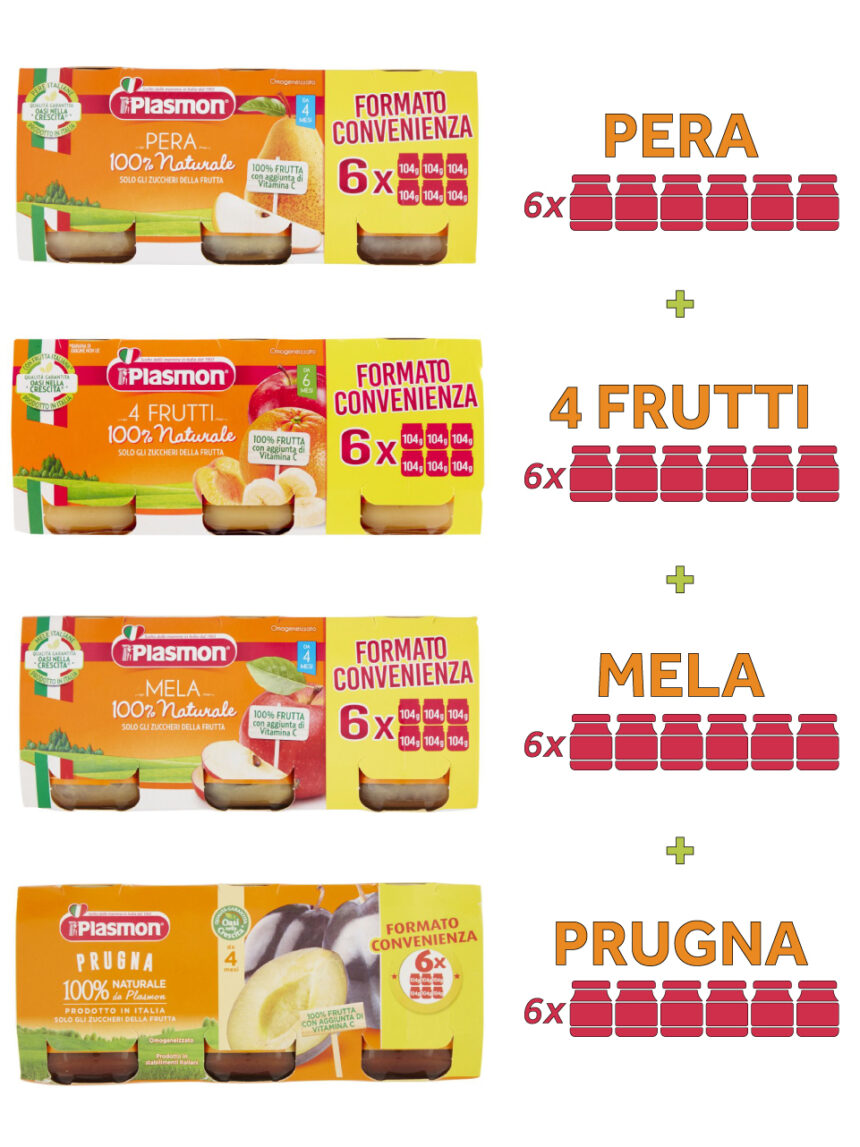 Omogeneizzati plasmon - frutta (4-6m) - Plasmon