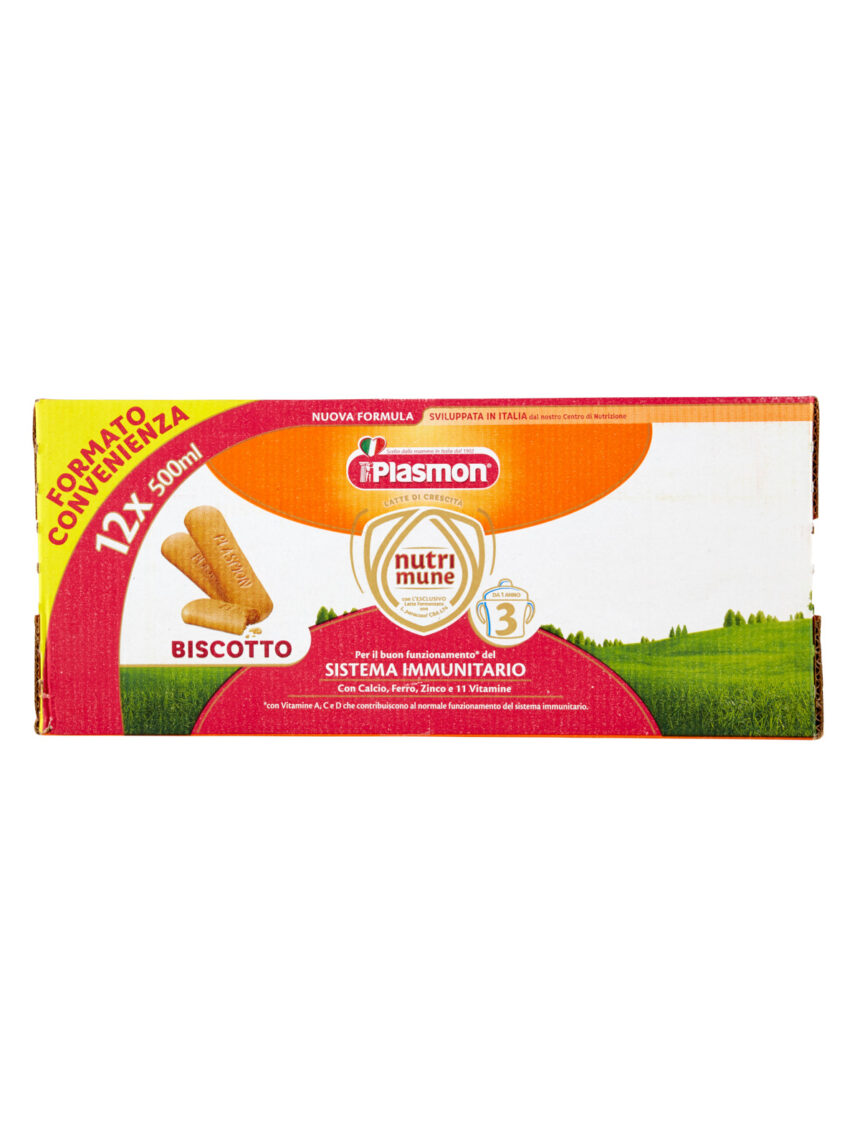 Plasmon nutri-mune 3 latte liquido al biscotto stage 3 - 12x500ml - Plasmon