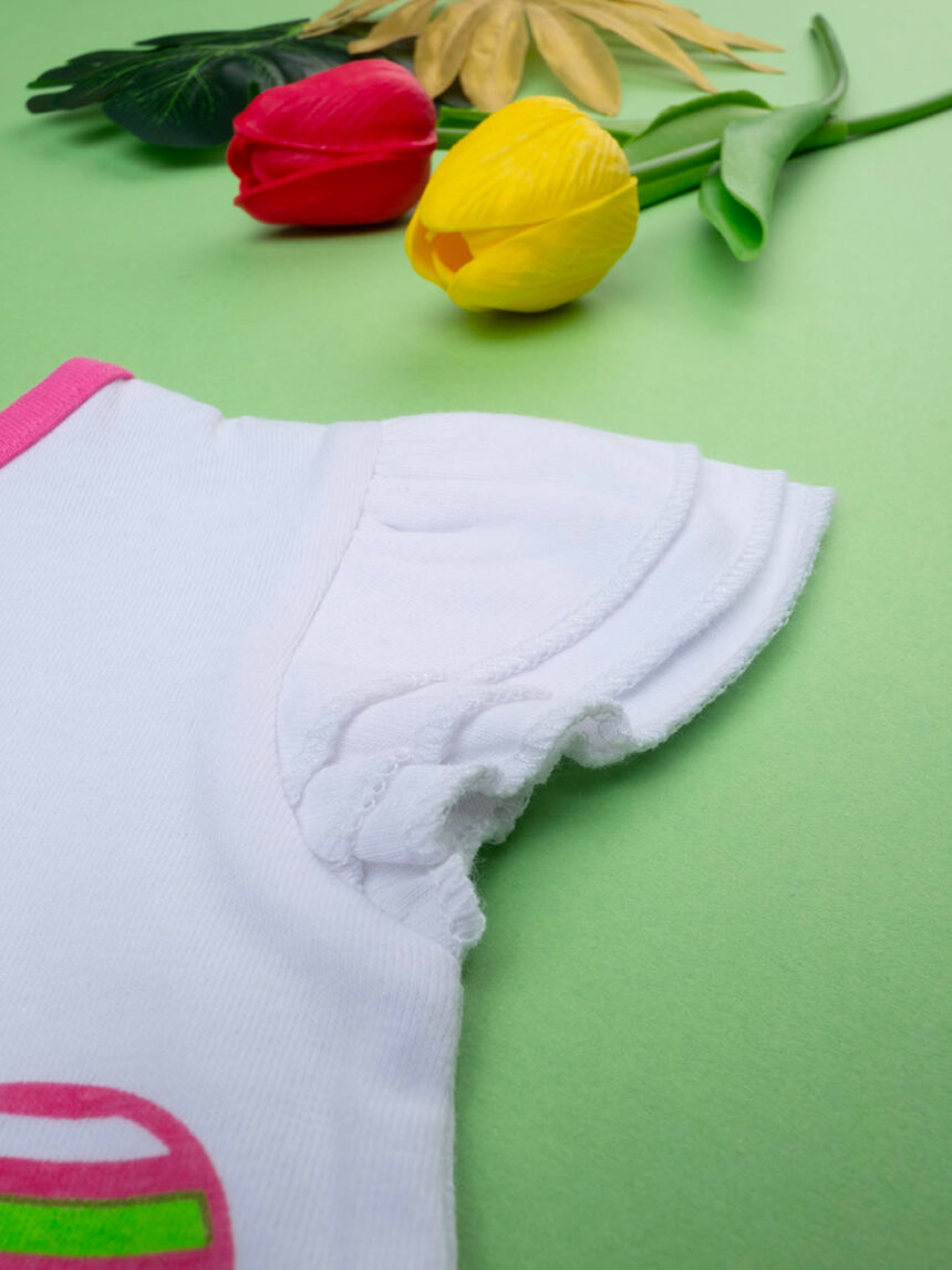 T-shirt bimba bianca/rosa - Prénatal