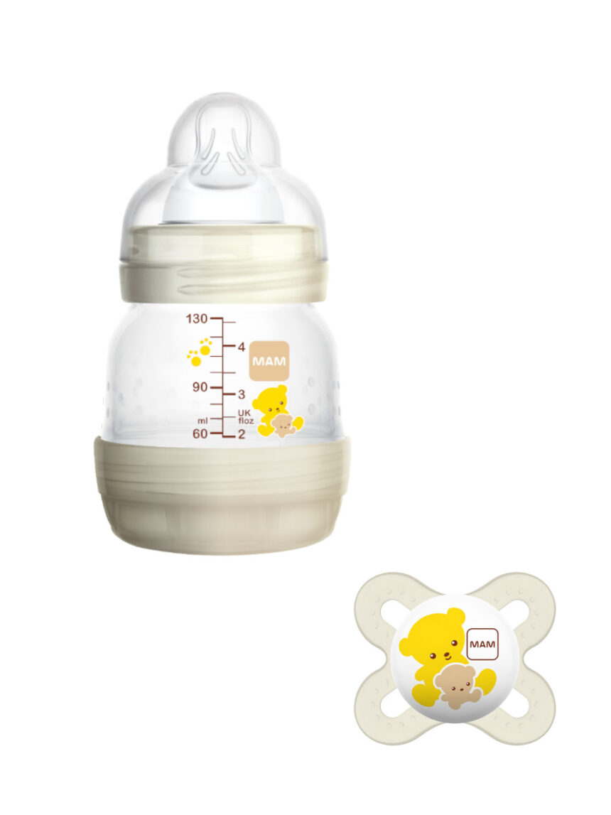 Biberon easy start 130ml (tetterella 0) + succhietto start nanò 0-2m mam - Mam