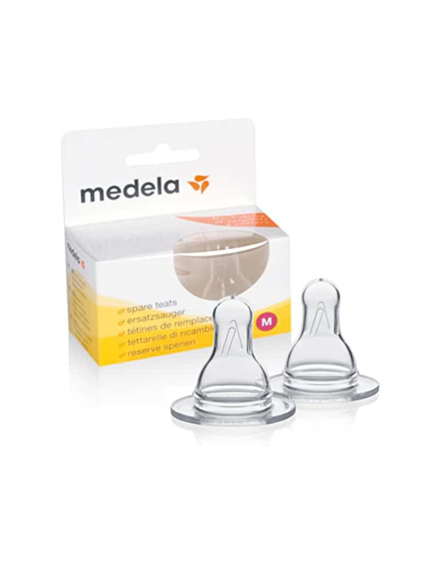 Tettarelle silicone, flusso medio, 2 pz - Medela